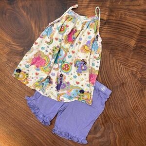 SOLD Posh Peanut x Barbie tank and shorts set